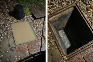 Drain-unblocking-before-and-after